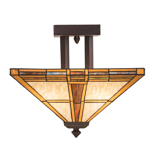 Loon Peak® Fournier Glass Flush Mounted Sconce & Reviews Wayfair